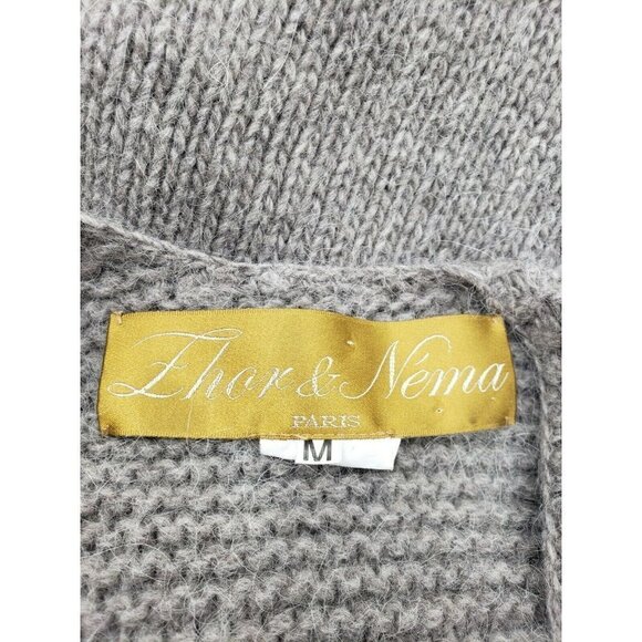 Zhor & Nema Mini Dress Womens Medium Grey Wool Alpaca Tunic Sleeveless Top - Picture 6 of 7